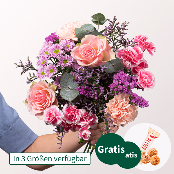 Blumenmix Muttertagsgruß mit Ferrero Giotto 3er