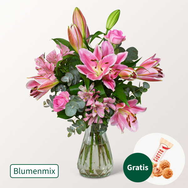 Blumenmix Mutterfreude mit Ferrero Giotto 3er