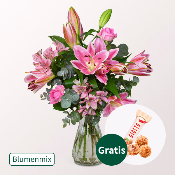 Blumenmix Mutterfreude mit Ferrero Giotto 3er