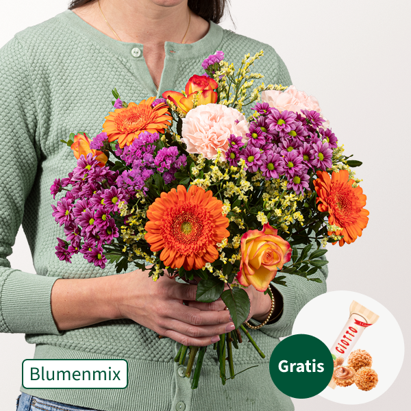 Blumenmix Feuerwerk mit Ferrero Giotto 3er