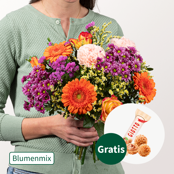 Blumenmix Feuerwerk mit Ferrero Giotto 3er