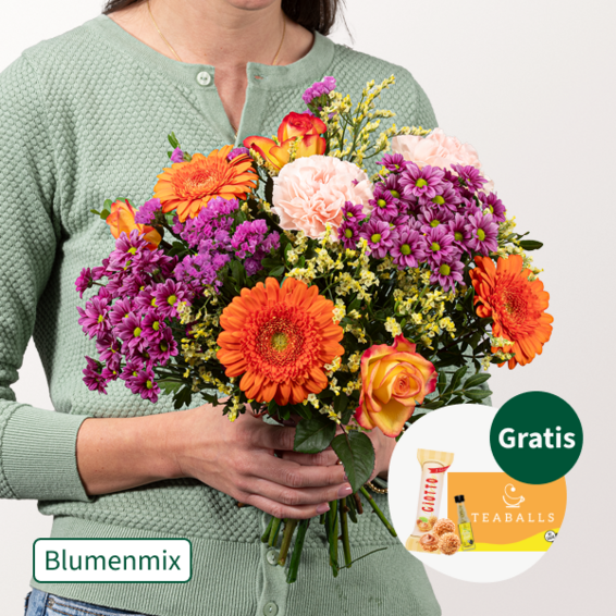 Blumenmix Feuerwerk mit Teaballs & Ferrero Giotto 3er