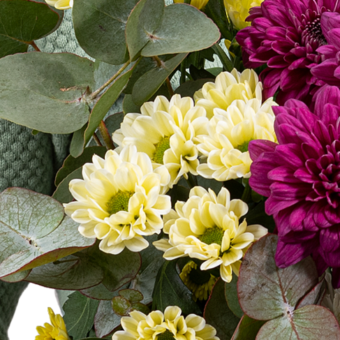 Blumenstrauß Alles Liebe mit Vase & Ferrero Giotto 3er