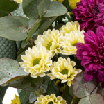 Blumenstrauß Alles Liebe mit Vase & Ferrero Giotto 3er