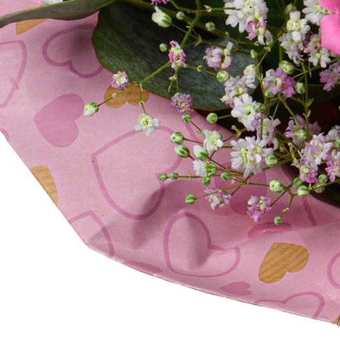 Flower Bouquet Danke Mama mit vase & 3 Ferrero Giotto