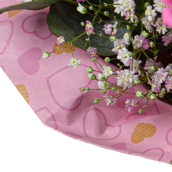 Flower Bouquet Danke Mama with vase & 3 Ferrero Giotto