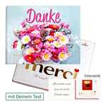 Persönliche Grußkarte mit Merci: Danke (250 g)