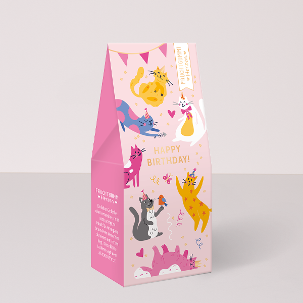 Fruchtgummi Herzen „Happy Birthday“ (70 g)