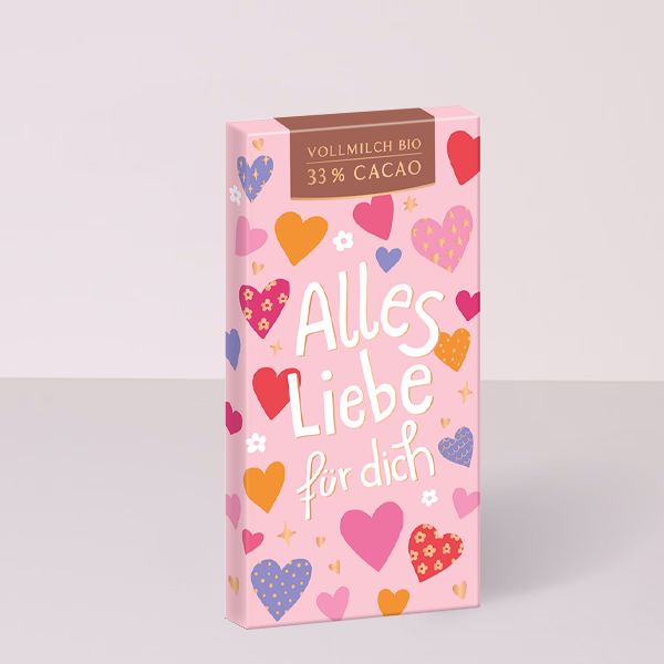 Tafelschokolade „Alles Liebe für Dich“ (80 g)
