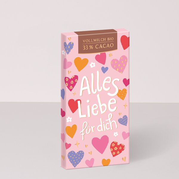 Tafelschokolade „Alles Liebe für Dich“ (80 g)