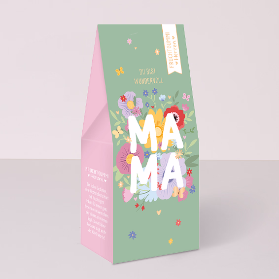 Fruchtgummi-Herzen „Mama“ (70 g)