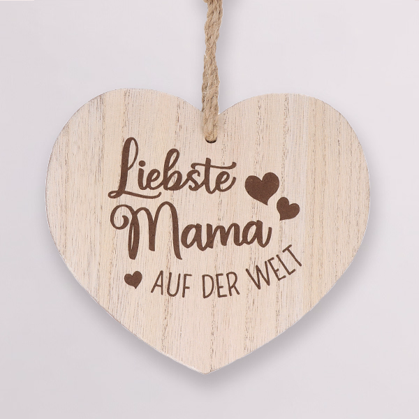Holzanhänger „Liebste Mama auf der Welt“