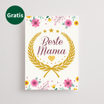 Muttertags-Set mit Blumenstrauß, Karte & mit Piccolo