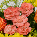 Flower Bouquet Sonnenfreude with vase & 3 Ferrero Giotto