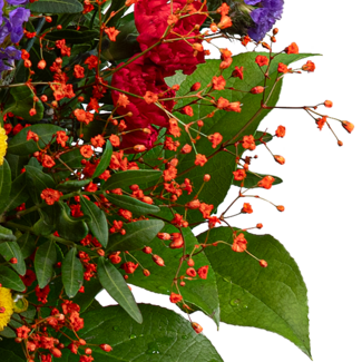 Blumenstrauß Blütenwiese mit Vase & Ferrero Giotto 3er
