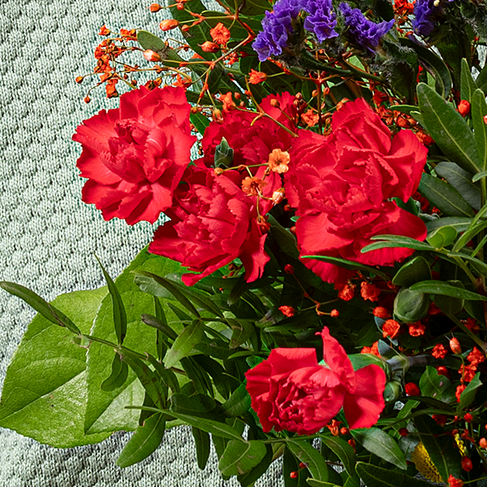 Flower Bouquet Blütenwiese mit vase & 3 Ferrero Giotto