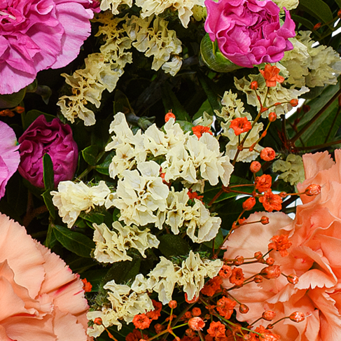 Flower Bouquet Sommergarten with vase & 3 Ferrero Giotto