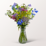 Blumenstrauß Sommerglück mit Vase & Ferrero Giotto 3er