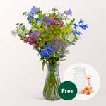 Flower Bouquet Sommerglück mit vase & 3 Ferrero Giotto