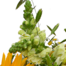 Premiumstrauß Sommerglühen mit Premiumvase & Ferrero Giotto 3er
