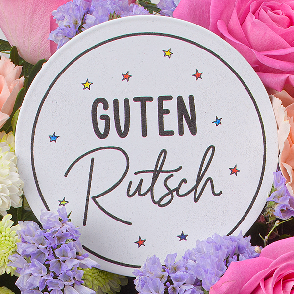New Year's Bouquet „Guter Rutsch“ with vase & Rotkäppchen Sparkling Wine