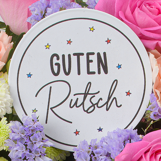 Neujahrs-Strauß „Guter Rutsch“ mit Vase & Rotkäppchen Sekt