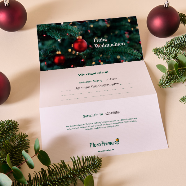 Digitaler Blumengutschein Weihnachtsgruß