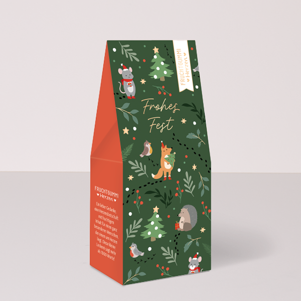 Fruchtgummi Herzen „Frohes Fest“ (70 g)