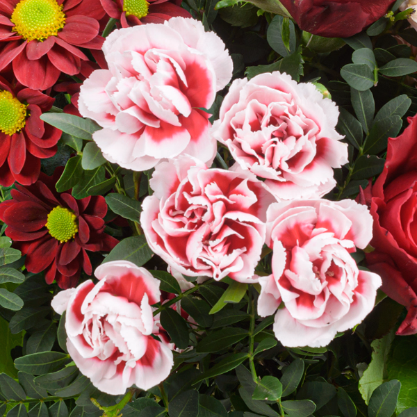 Flower Bouquet Liebesbrise with vase & 3 Ferrero Giotto