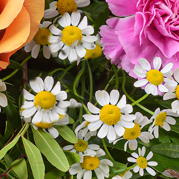 Blumenstrauß Frühlingslaune mit Vase & Ferrero Giotto 3er