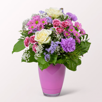 Blumenstrauß Frühlingswiese mit Vase