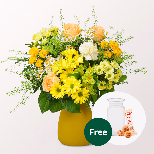 Flower Bouquet Blütenzauber with vase