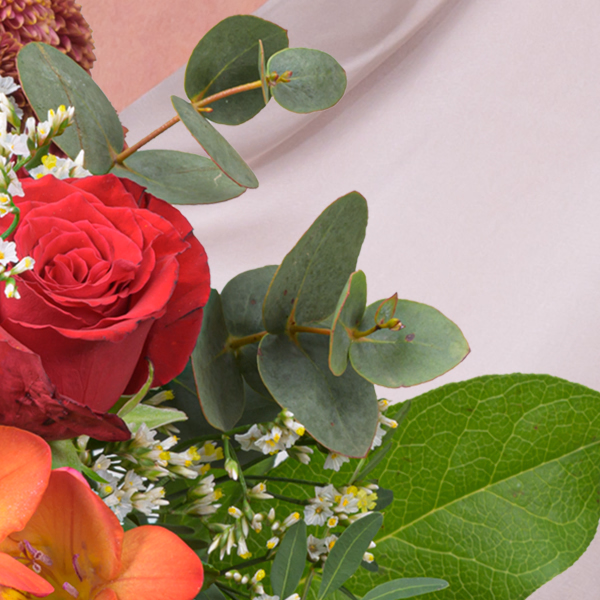 Flower Bouquet Frühlingsblüte with vase & 3 Ferrero Giotto