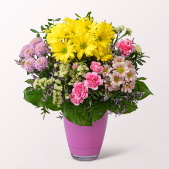 Blumenstrauß Frühlingsschatz mit Vase