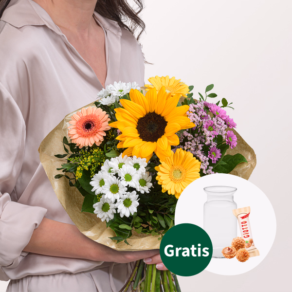 Blumenstrauß Frühlingslied mit Vase