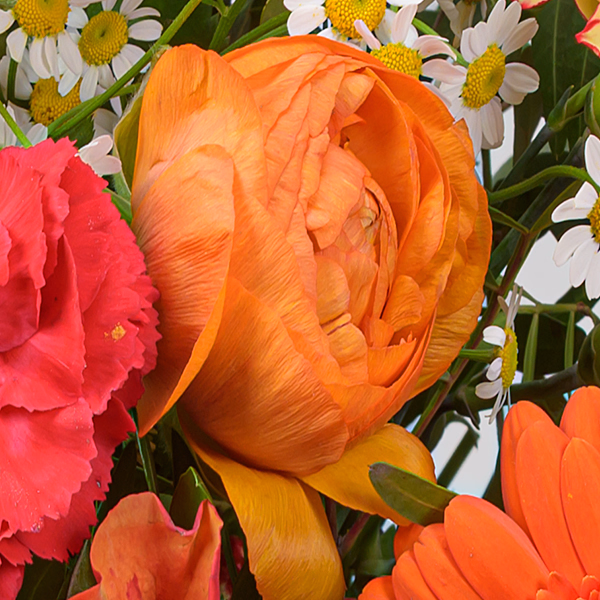 Flower Bouquet Frühlingslicht with vase & 3 Ferrero Giotto