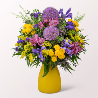 Premiumstrauß Frühlingsgedicht mit Premiumvase