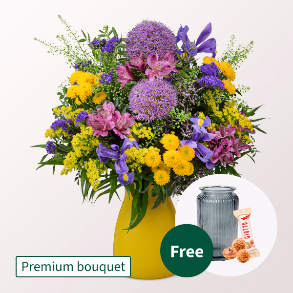 Premium Bouquet Frühlingsgedicht with Premium Vase