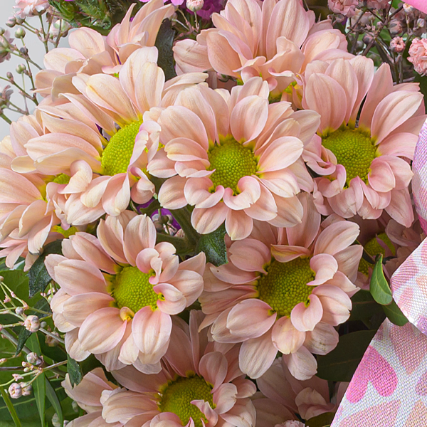 Flower Bouquet Herzensgruß with vase & 3 Ferrero Giotto