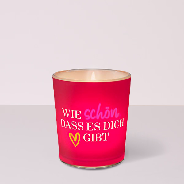 Teelicht „Wie schön, dass es dich gibt“