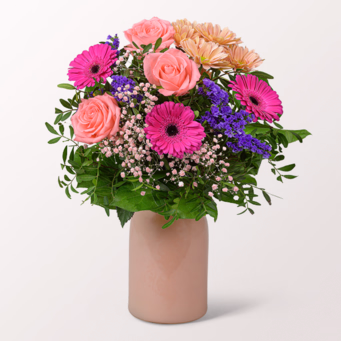 Blumenstrauß Frühlingsfreude mit Vase
