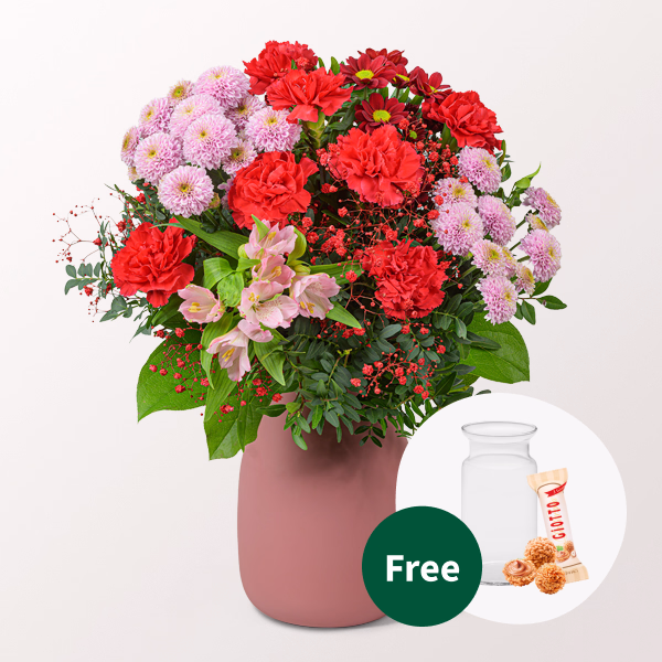 Flower Bouquet For Ever with vase
