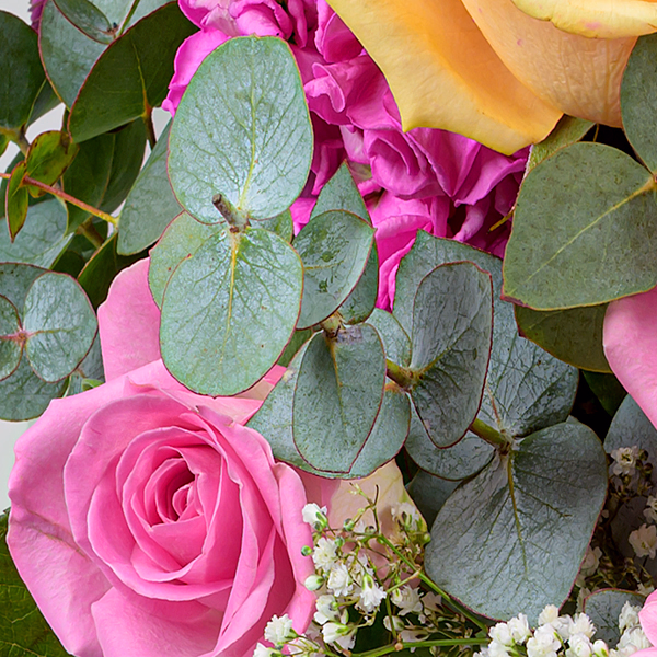 Flower Bouquet Lullaby with vase & 3 Ferrero Giotto