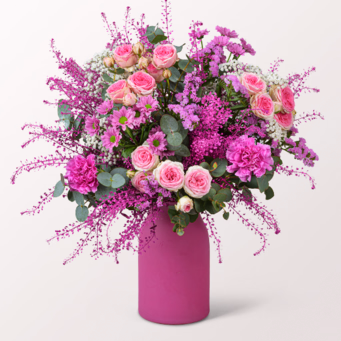 Flower Bouquet Blumengedicht with vase & 3 Ferrero Giotto