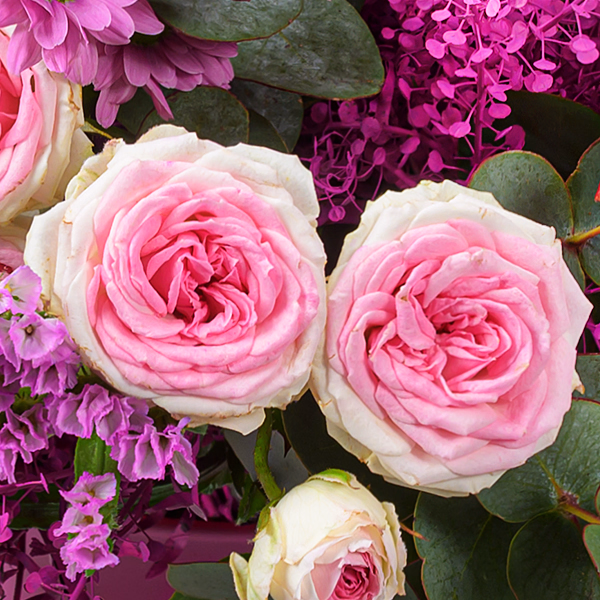 Blumenstrauß Blumengedicht mit Vase & Ferrero Giotto 3er