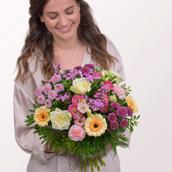 Premiumstrauß Wilde Liebe mit Premiumvase