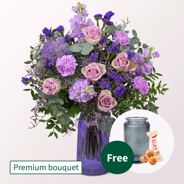 Premium Bouquet Liebesgruß with Premium Vase