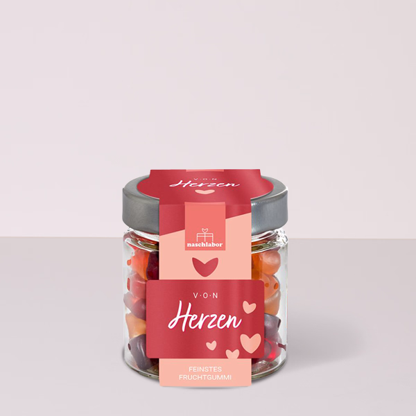 Fruchtgummi Herzen „von Herzen“ (120 g)