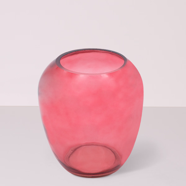 Glass Vase Burgundy