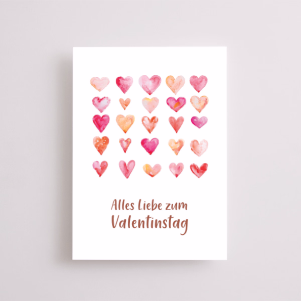 Motivkarte „Alles Liebe zum Valentinstag“